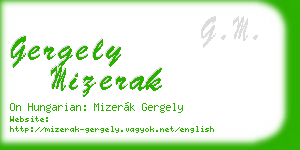 gergely mizerak business card