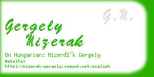 gergely mizerak business card